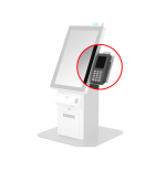 Soporte metálico lateral para terminales datáfono verifone vx820 o p400 y pax a35 para kioskos posiflex ek mercury series.
