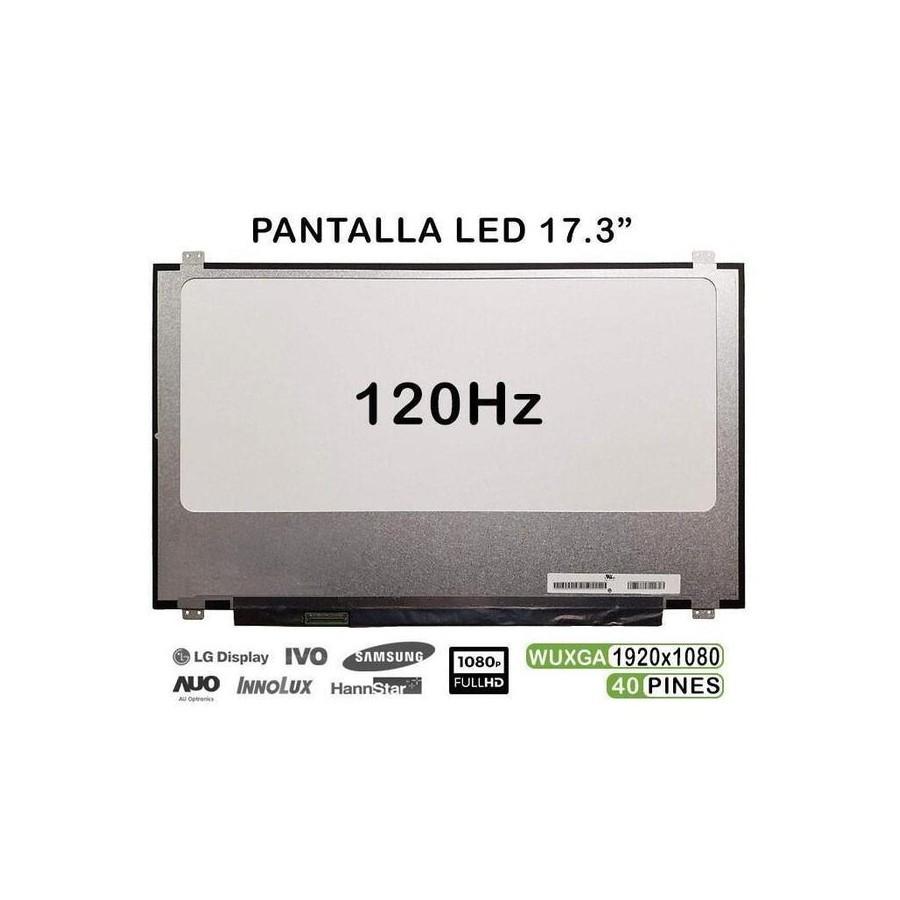 Pantalla led de 17.3" para portátil n173hhe g32 rev.c1 40 pines 120hz