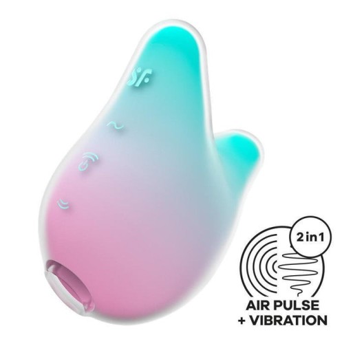 Succionador de clítoris mermaid vibes menta y rosa