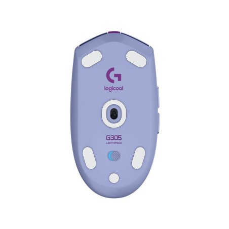 Ratón logitech g g305  óptico 6 botones inalámbrico 2.4 ghz receptor inalámbrico usb lila