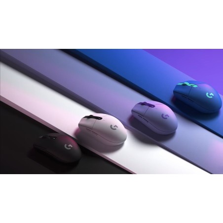 Ratón logitech g g305  óptico 6 botones inalámbrico 2.4 ghz receptor inalámbrico usb lila