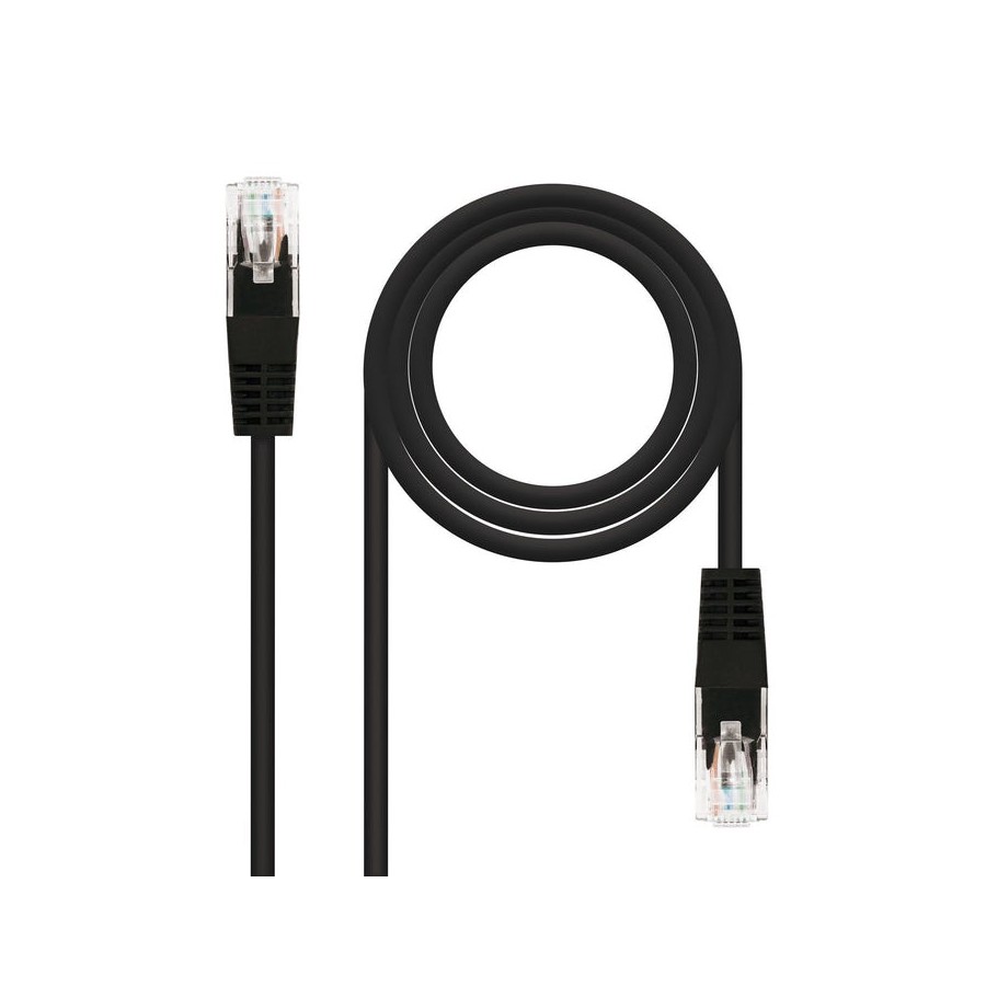 Nanocable cable de red rj45 cat.5e utp awg24 5m - negro