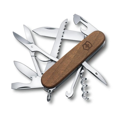 Navaja  victorinox huntsman wood  multiusos acero inoxidable