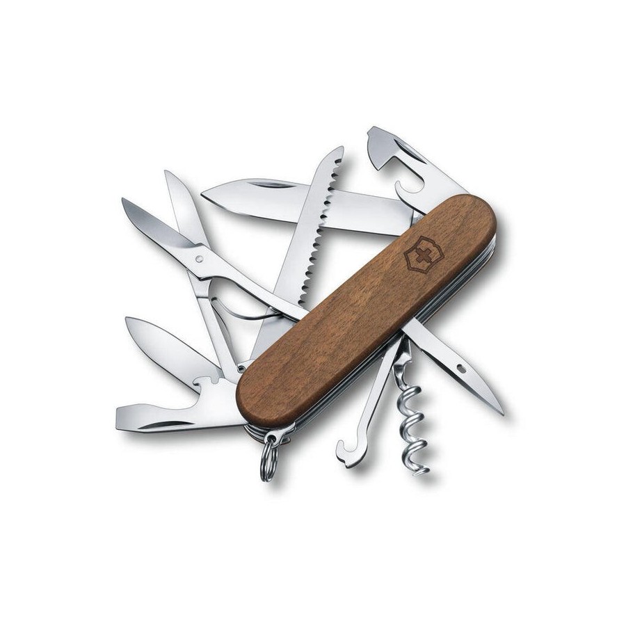 Navaja  victorinox huntsman wood  multiusos acero inoxidable