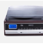 Tocadiscos  camry premium cr1113 de tracción por correa negro, cromo, madera semiautomático