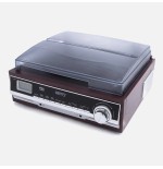 Tocadiscos  camry premium cr1113 de tracción por correa negro, cromo, madera semiautomático