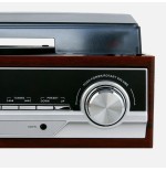Tocadiscos  camry premium cr1113 de tracción por correa negro, cromo, madera semiautomático