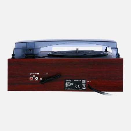 Tocadiscos  camry premium cr1113 de tracción por correa negro, cromo, madera semiautomático