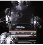 Tocadiscos  camry premium cr1113 de tracción por correa negro, cromo, madera semiautomático