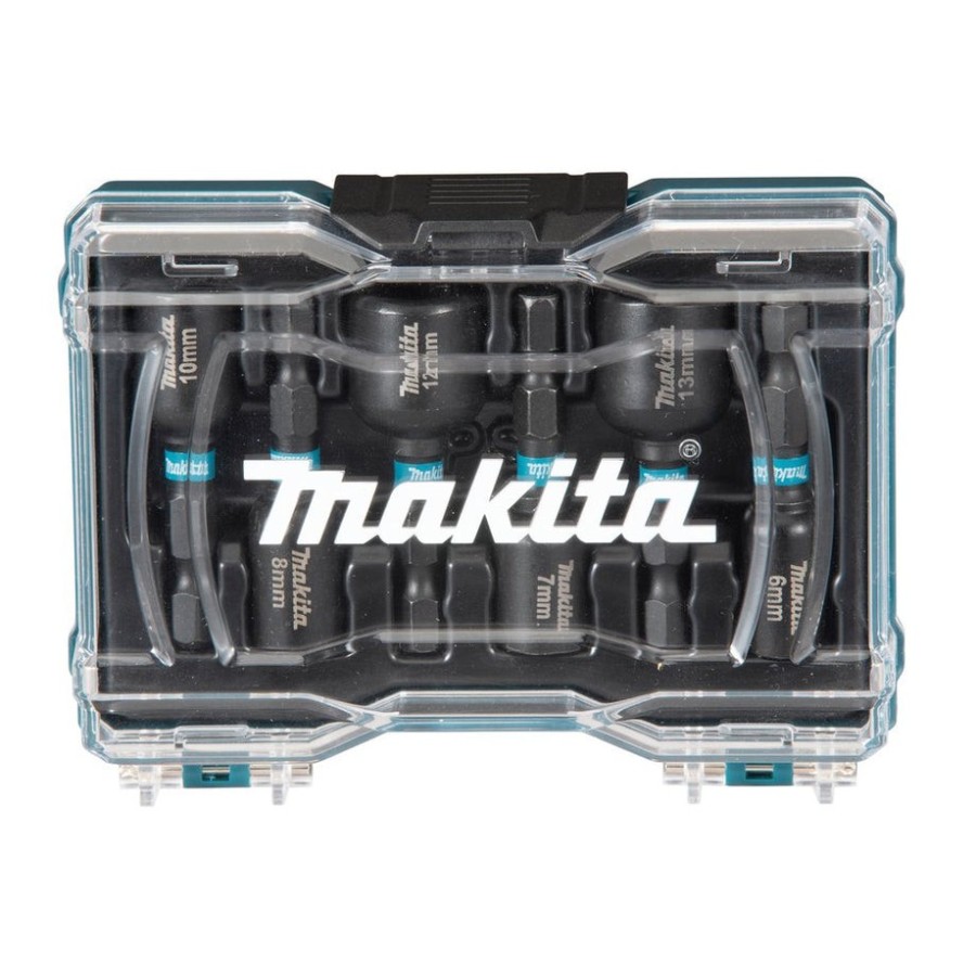 Juego de apriete de tuercas de impacto negro de 6 piezas makita e-15768