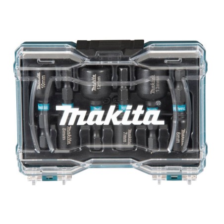 Juego de apriete de tuercas de impacto negro de 6 piezas makita e-15768