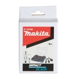 Juego de apriete de tuercas de impacto negro de 6 piezas makita e-15768