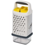 Joseph joseph 20225 cortador de verduras en espiral o rallador manual caja ralladora acero inoxidable, transparente, blanco
