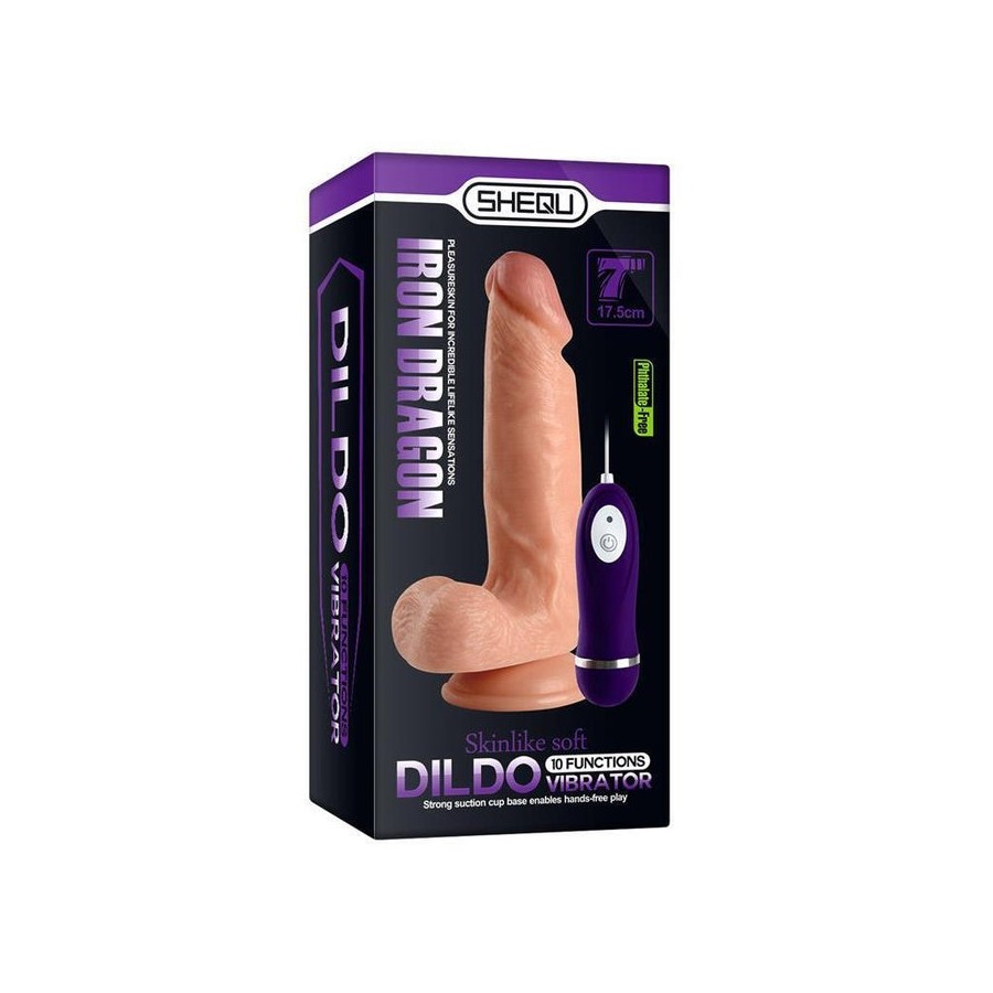 Vibrador realista control remoto iron dragon 17.5 cm