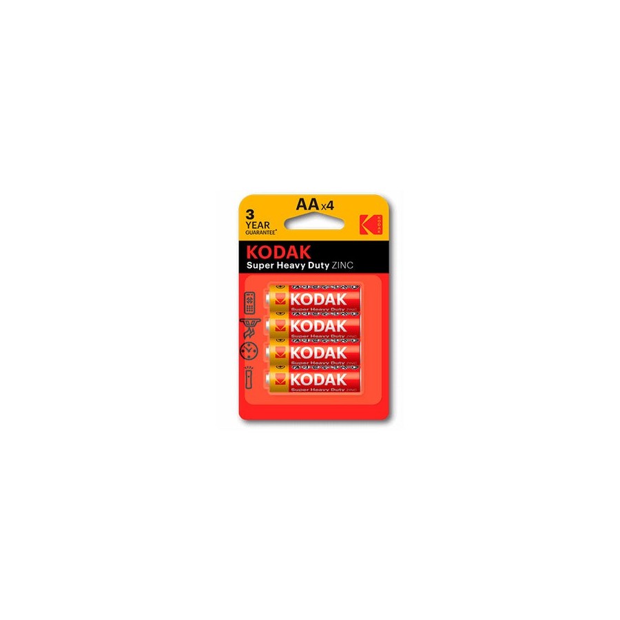 Pilas kodak ehd aa lr6 pack 4 extra heavy duty