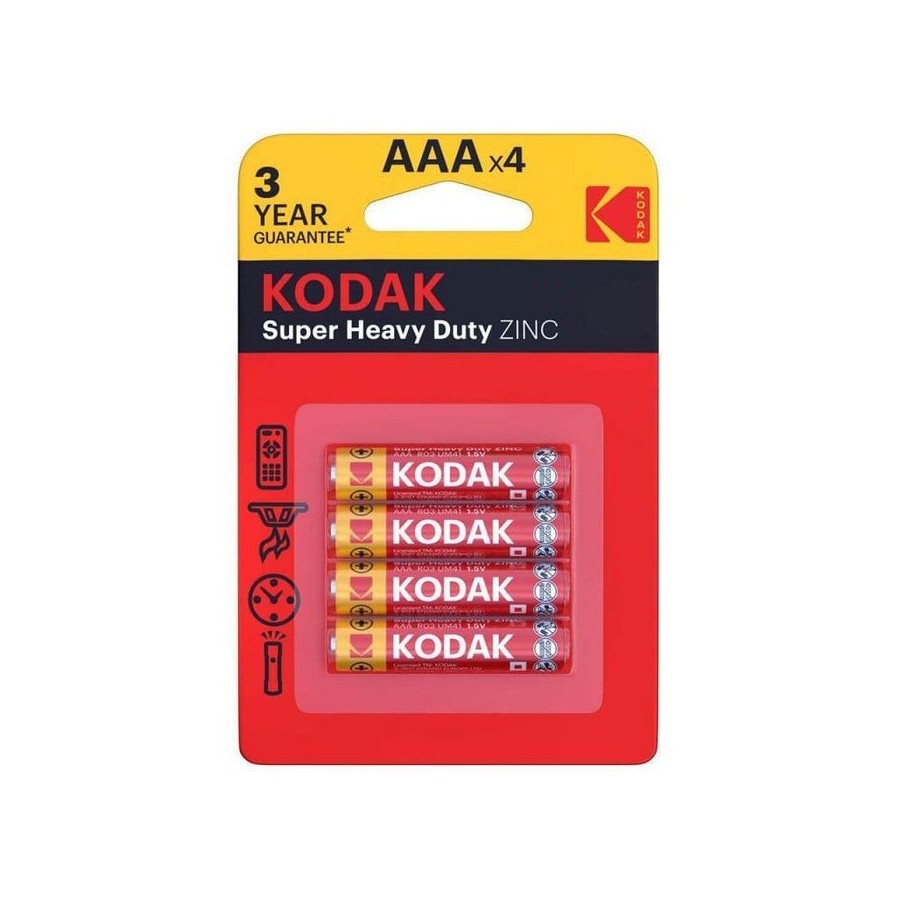Pilas kodak ehd aaa lr3 pack 4 extra heavy duty