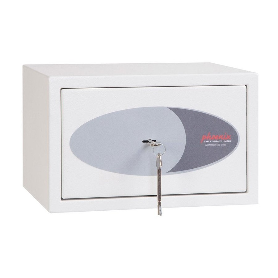 Caja fuerte de superficie phoenix safe co. fortress ii ss1181k 8 l acero blanco