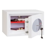 Caja fuerte de superficie phoenix safe co. fortress ii ss1181k 8 l acero blanco