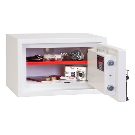 Caja fuerte de superficie phoenix safe co. fortress ii ss1181k 8 l acero blanco