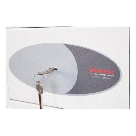 Caja fuerte de superficie phoenix safe co. fortress ii ss1181k 8 l acero blanco