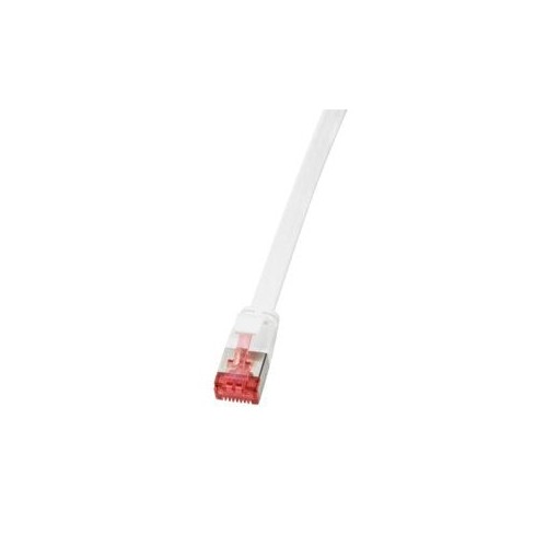 Cable logilink flach  de red rj45 u ftp cat6a 2.00m blanco