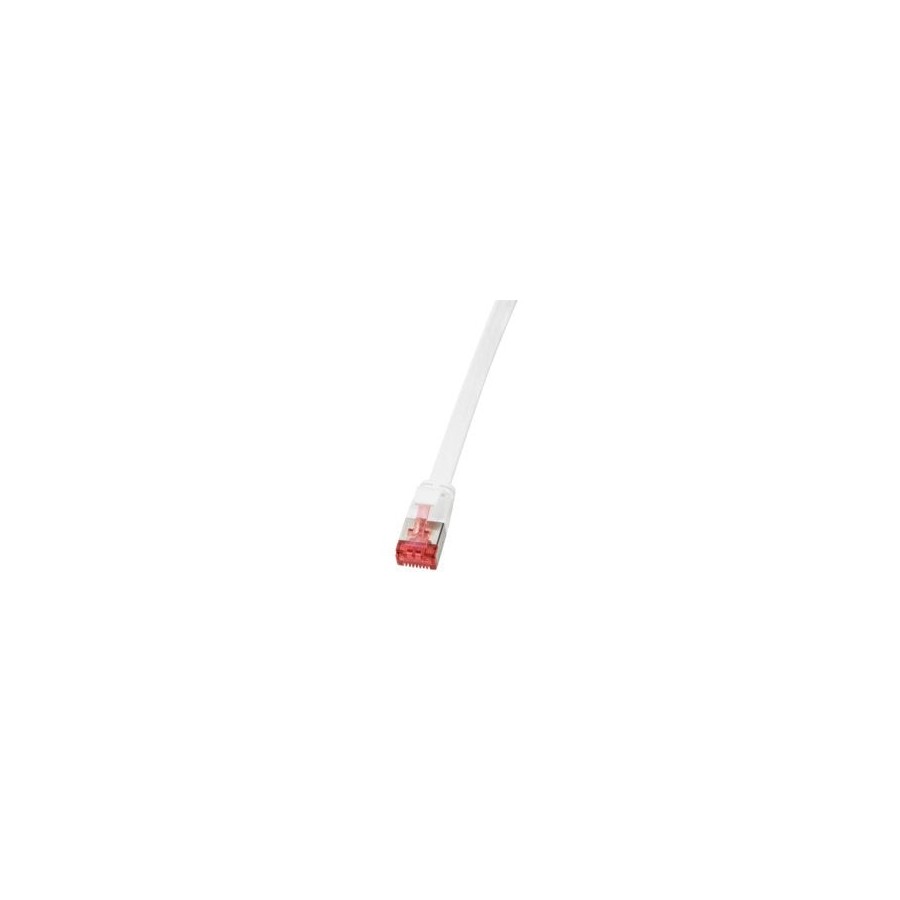 Cable logilink flach  de red rj45 u ftp cat6a 2.00m blanco