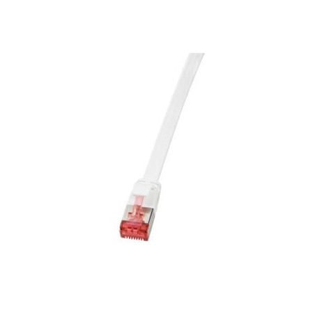 Cable logilink flach  de red rj45 u ftp cat6a 2.00m blanco