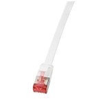 Cable logilink flach  de red rj45 u ftp cat6a 2.00m blanco