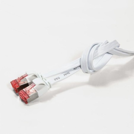 Cable logilink flach  de red rj45 u ftp cat6a 2.00m blanco