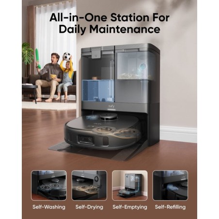Robot de limpieza con estación de vaciado automático eufy x10 pro omni