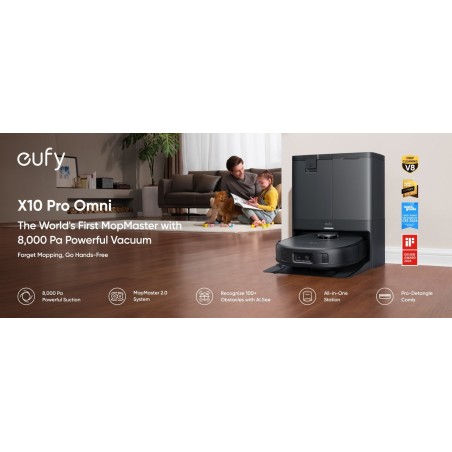Robot de limpieza con estación de vaciado automático eufy x10 pro omni
