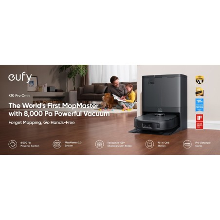 Robot de limpieza con estación de vaciado automático eufy x10 pro omni