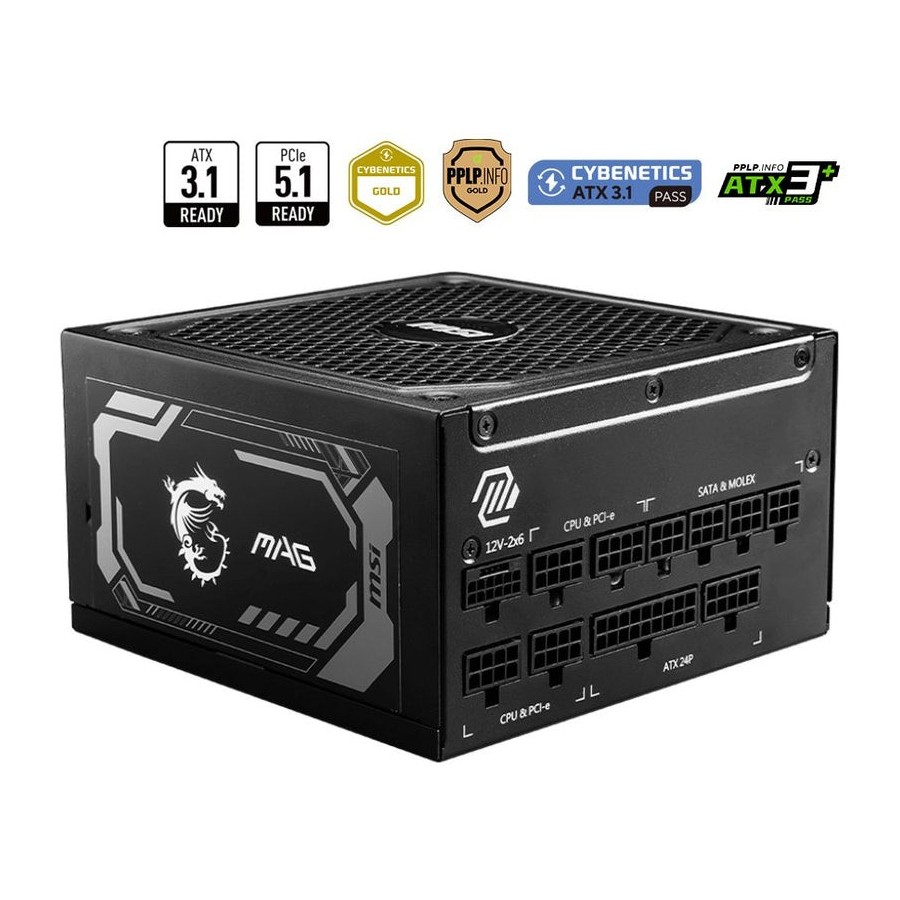 Fuente alimentacion msi mag a1250gl gaming atx 1250w