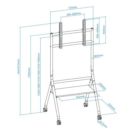 Soporte suelo ruedas "idreams" pantallas 37-86" tooq