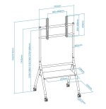 Soporte suelo ruedas "idreams" pantallas 37-86" tooq