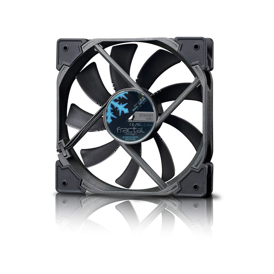 Ventilador pc fractal design venturi hp-14 pwm  14 cm negro, gris