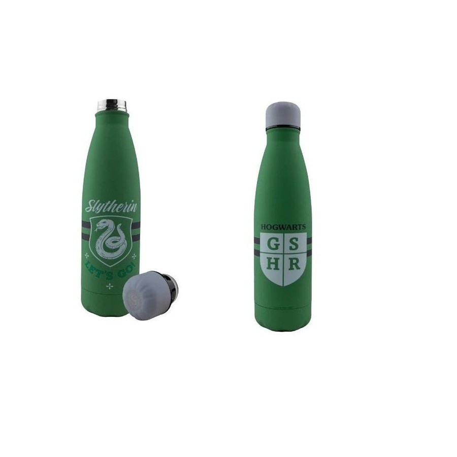 Botella de agua slytherin lets go
