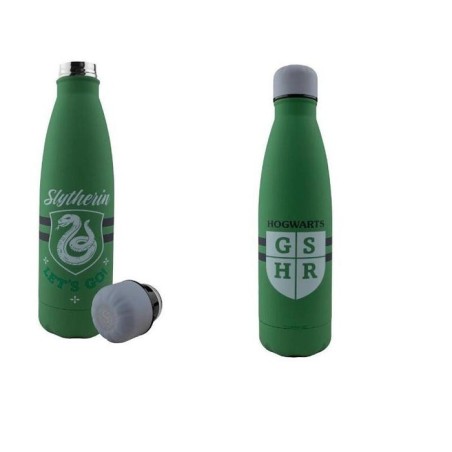 Botella de agua slytherin lets go