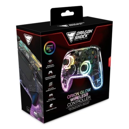 Dragonshock orion glow negro bluetooth gamepad analógico/digital nintendo switch