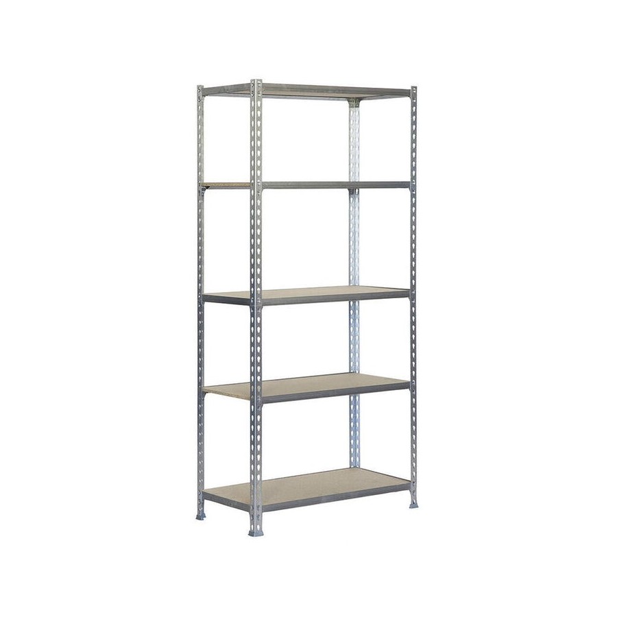 Estantería mader 167.4x71x31cm 5b galva/madera 75kg simon rack