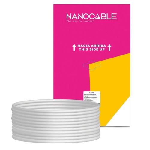 Nanocable bobina de cable de red rigido rj45 cat.6 ftp awg24 305m - gris
