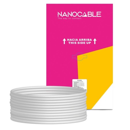 Nanocable bobina de cable de red rigido rj45 cat.6 ftp awg24 305m - gris