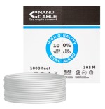 Nanocable cable de red rj45 cat.6 utp rigido awg24 - longitud 305m - gris