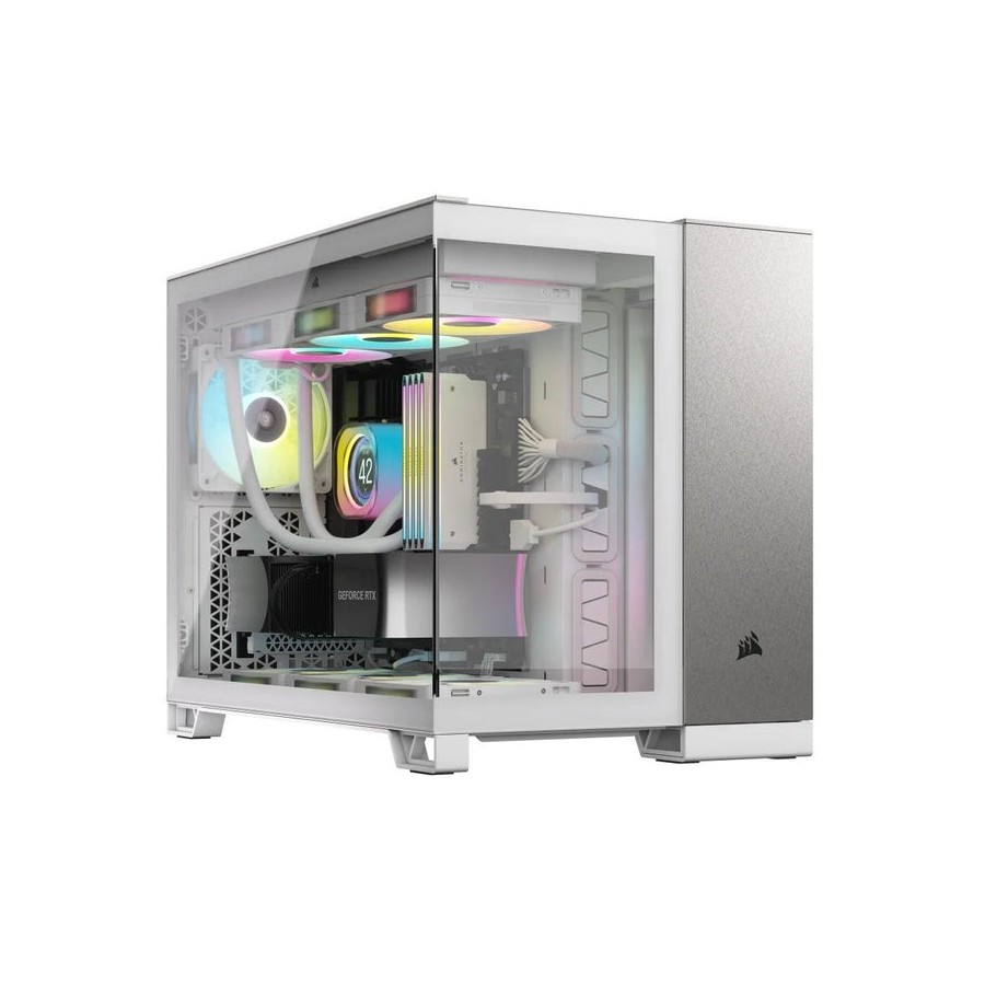 Caja pc corsair cc-9011289-ww  midi tower gris, blanco