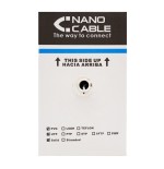 Nanocable bobina de cable de red rigido impermeable para exterior rj45 cat.5e utp awg24 305m - negro