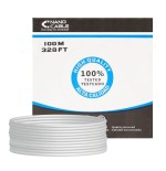 Nanocable bobina de cable de red rigido rj45 cat.6 utp awg24 100m - gris