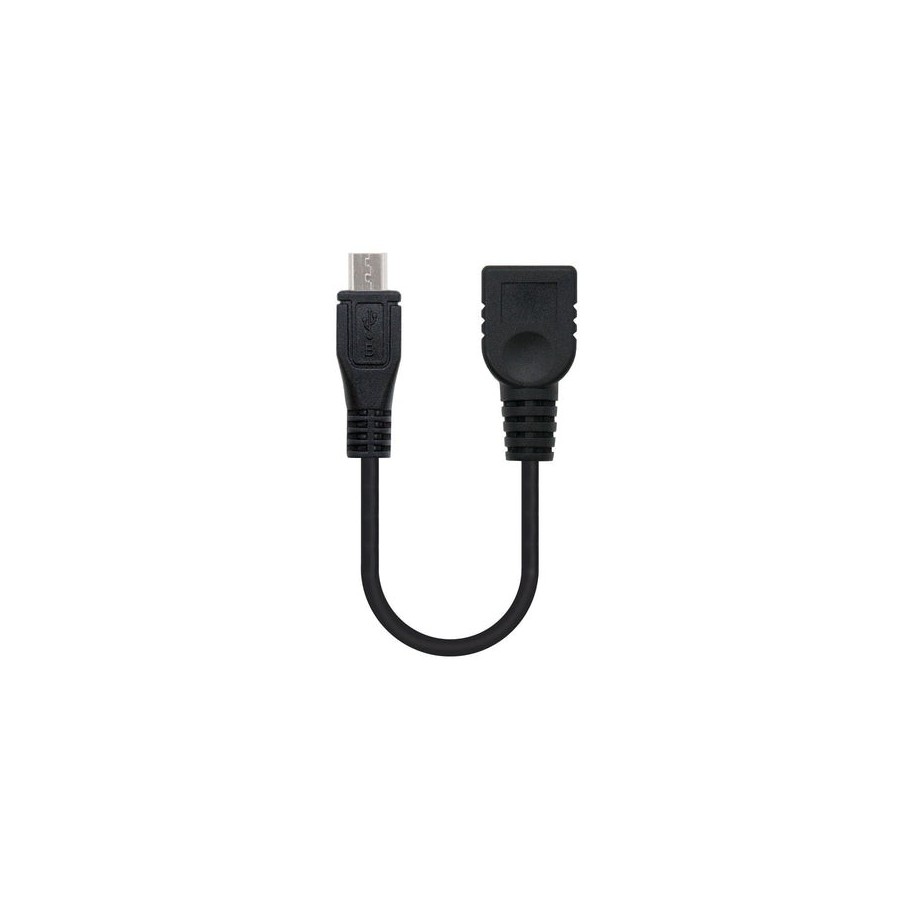 Nanocable cable micro usb 2.0 otg macho a usb-a hembra 15cm