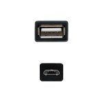 Nanocable cable micro usb 2.0 otg macho a usb-a hembra 15cm