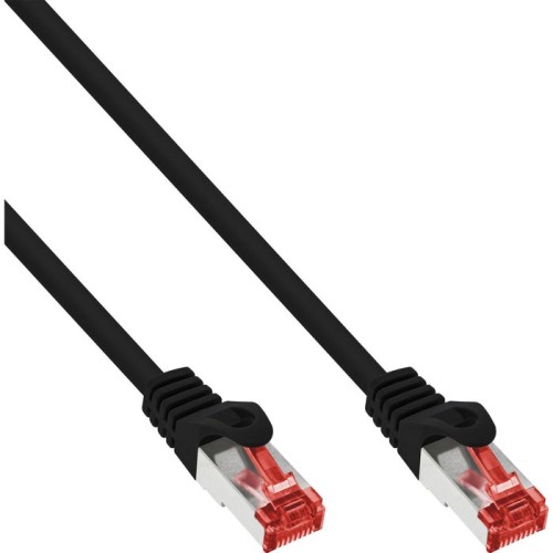 Inline® cable de red s/ftp pimf cat.6 250mhz pvc cca negro 0.3m