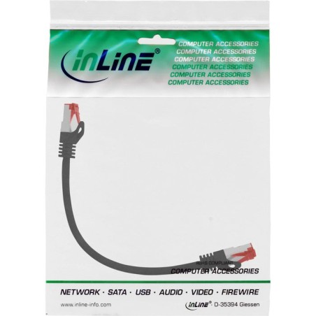 Inline® cable de red s/ftp pimf cat.6 250mhz pvc cca negro 0.3m